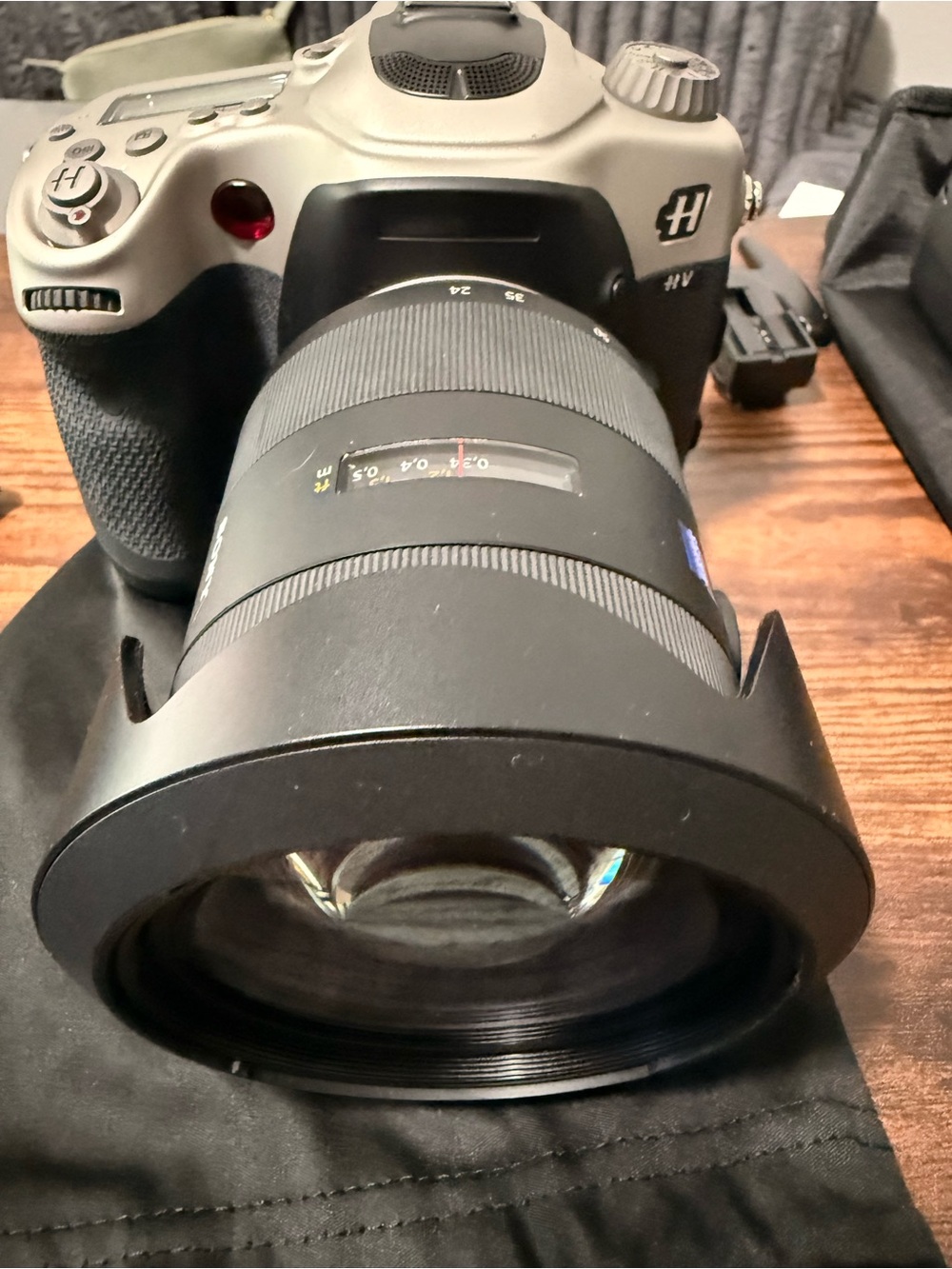 Black/Silver Hasselblad HV camera.